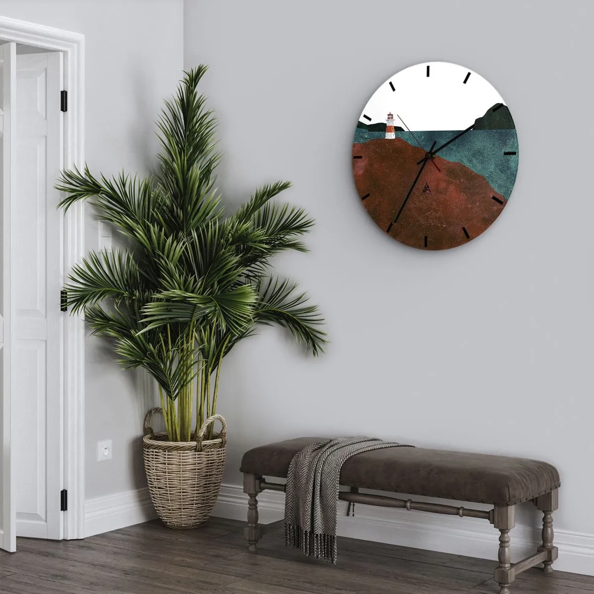 Horloge murale - Pendule murale - En regardant la mer - 40x40 cm