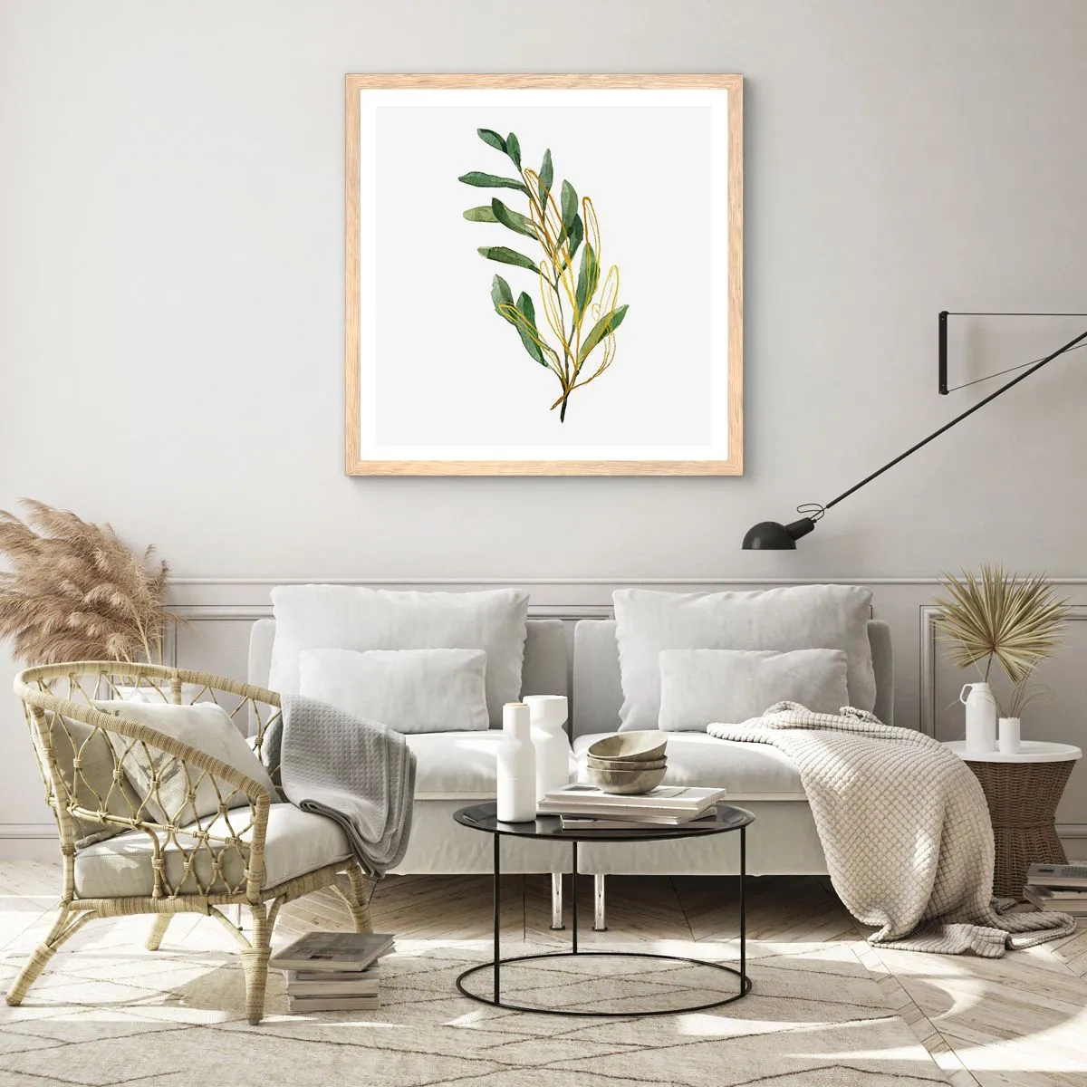 Affiche dans un chêne clair - Poster - Tout ce qui est bon - 50x50 cm