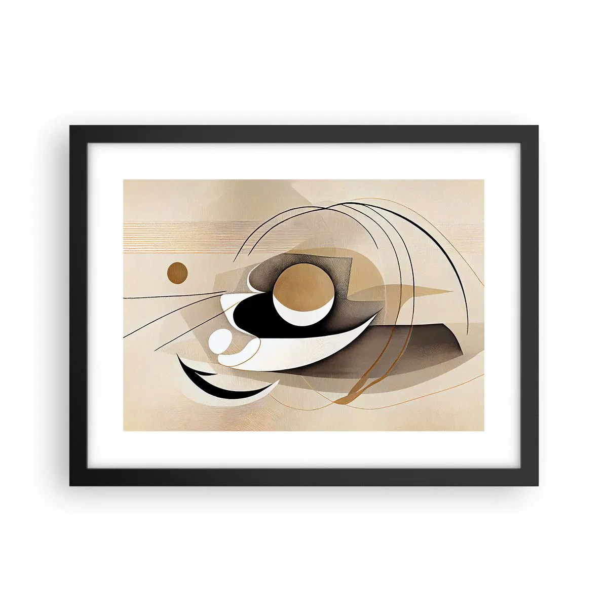 Affiche dans un cadre noir - Poster - Composition : l'essence des choses - 40x30 cm