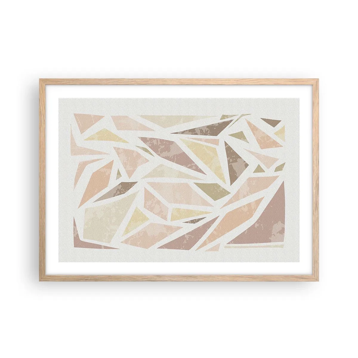 Affiche dans un chêne clair - Poster - Composition de vitraux - 70x50 cm