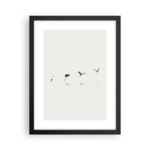 Affiche dans un cadre noir - Poster - Quatre étapes simples - 30x40 cm