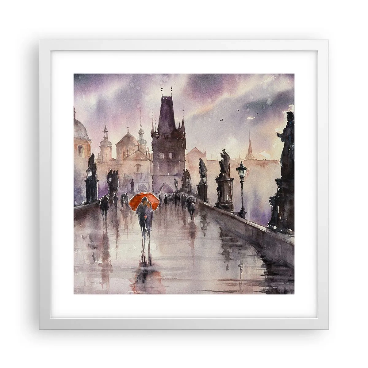 Affiche dans un cadre blanc - Poster - Les gens ne changent pas - 40x40 cm