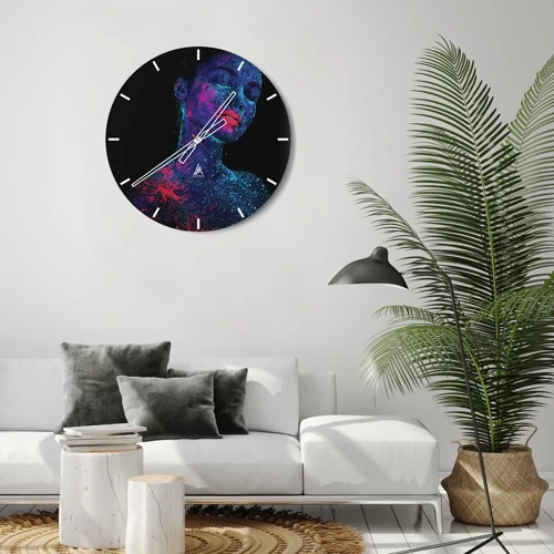 Horloge murale - Pendule murale - Dans la poussière d'étoiles - 40x40 cm
