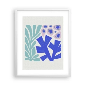 Affiche dans un cadre blanc - Poster - Jardin sous-marin - 40x50 cm