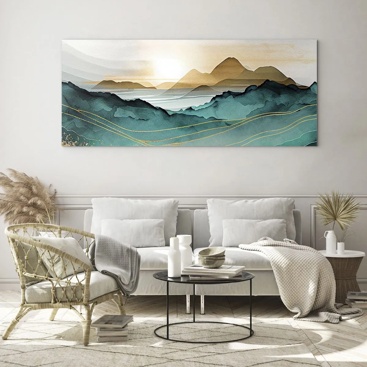 Impression sur verre - Image sur verre - Au frontière de l’abstraction – paysage - 100x40 cm