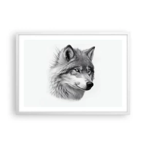 Affiche dans un cadre blanc - Poster - Alpha – sans aucun doute - 70x50 cm