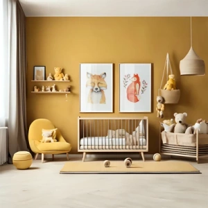 Yellow kids zone - Inspiration pour une chambre d'enfant