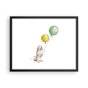 Affiche dans un cadre noir - Poster - Moi aussi je vole! - 50x40 cm