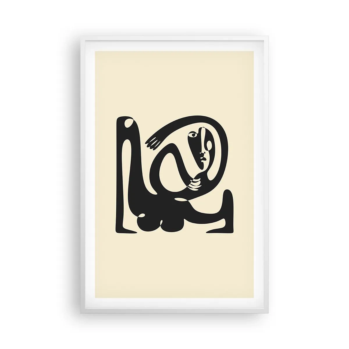 Affiche dans un cadre blanc - Poster - Presque du Picasso - 61x91 cm