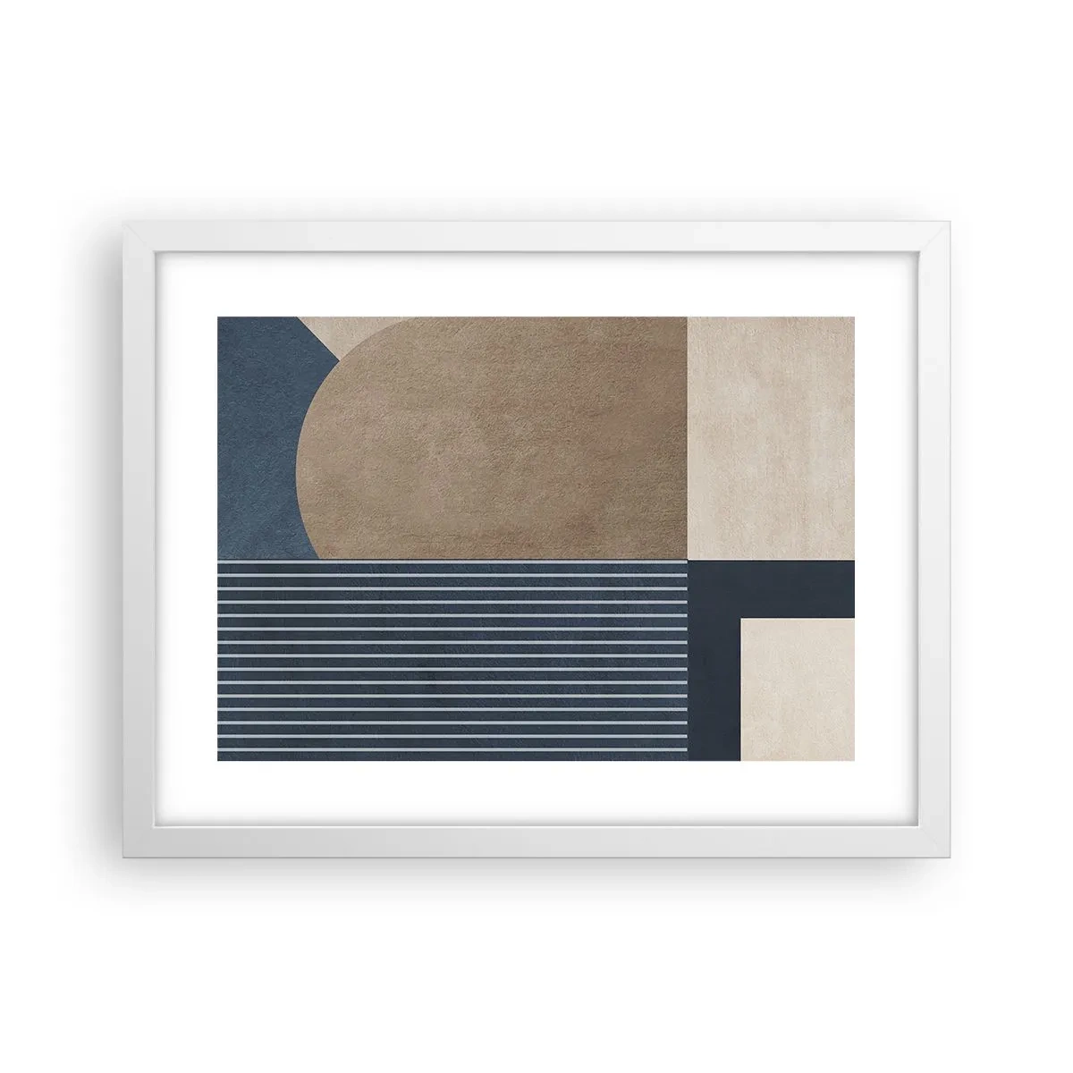 Affiche dans un cadre blanc - Poster - Composition simple et en rondeur - 40x30 cm