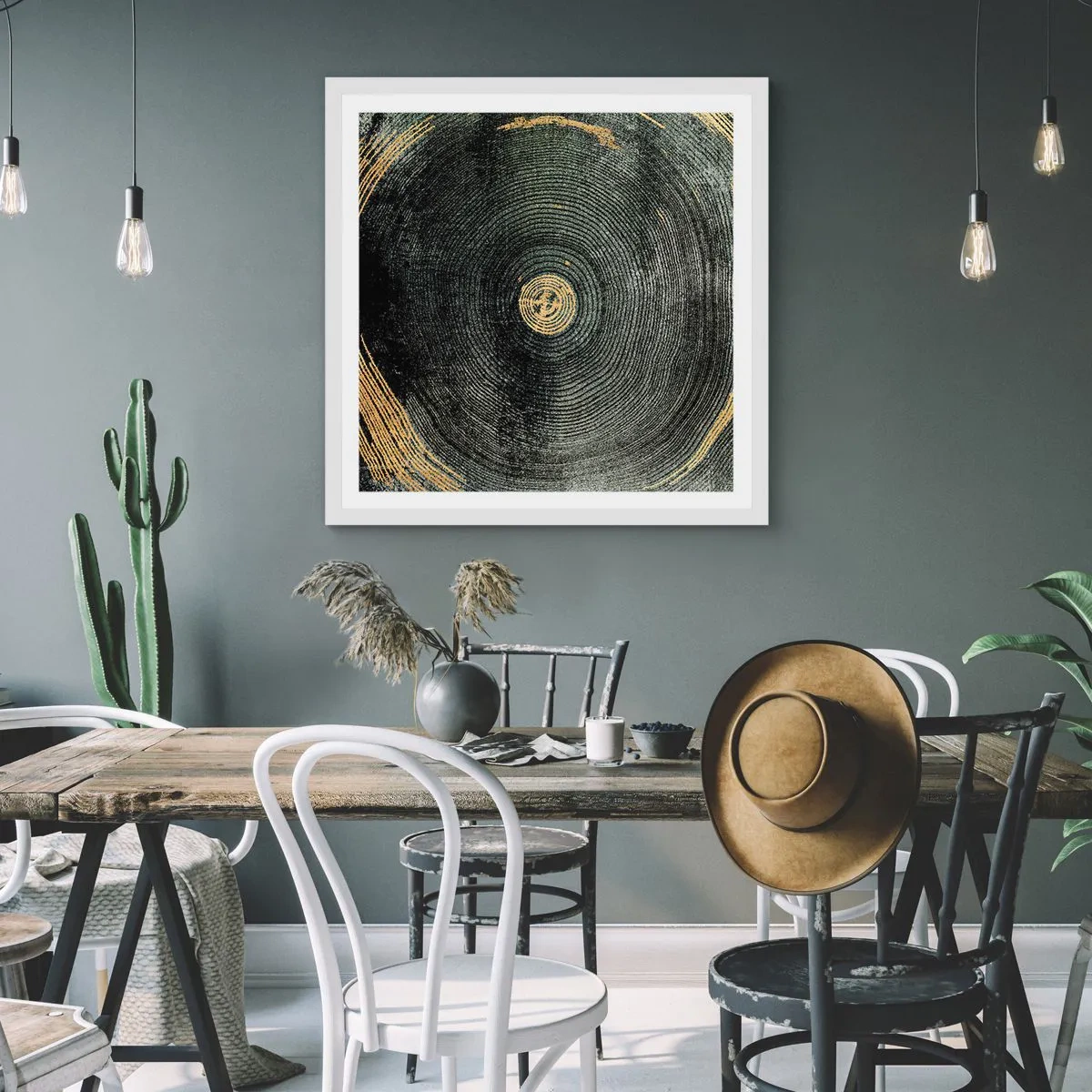 Affiche dans un cadre blanc - Poster - Changement et persistance - 30x30 cm