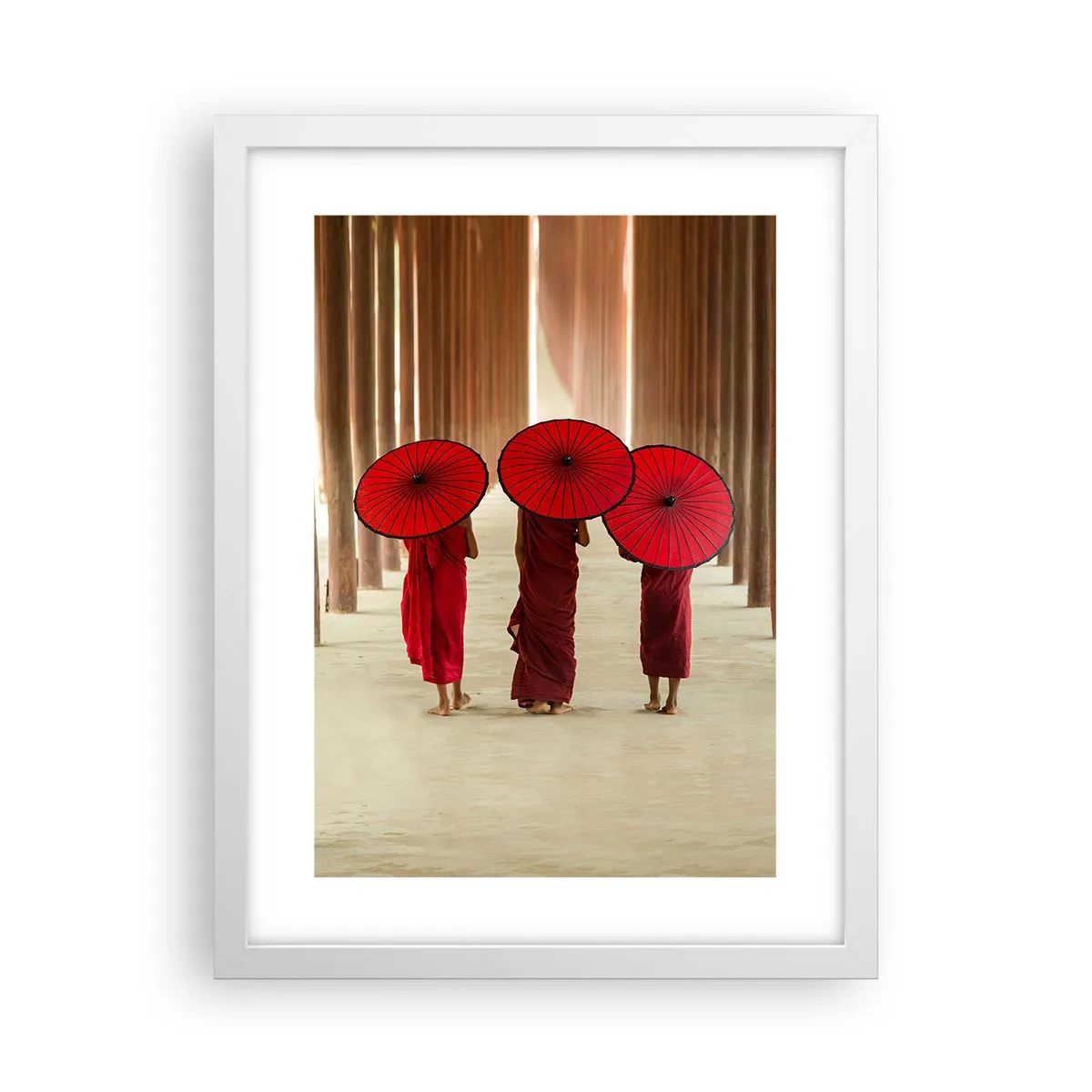 Affiche dans un cadre blanc - Poster - Sur la route du pays pure - 30x40 cm