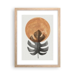 Affiche dans un chêne clair - Poster - Toujours le soleil - 30x40 cm