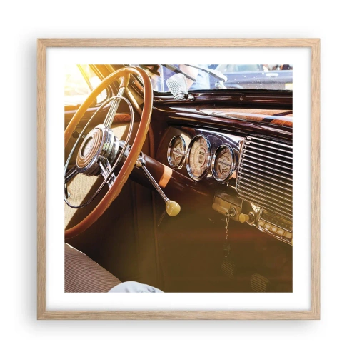 Affiche dans un chêne clair - Poster - Souffle de luxe venu du passé - 50x50 cm