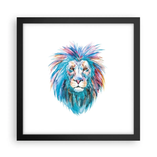 Affiche dans un cadre noir - Poster - Aura électrique - 30x30 cm