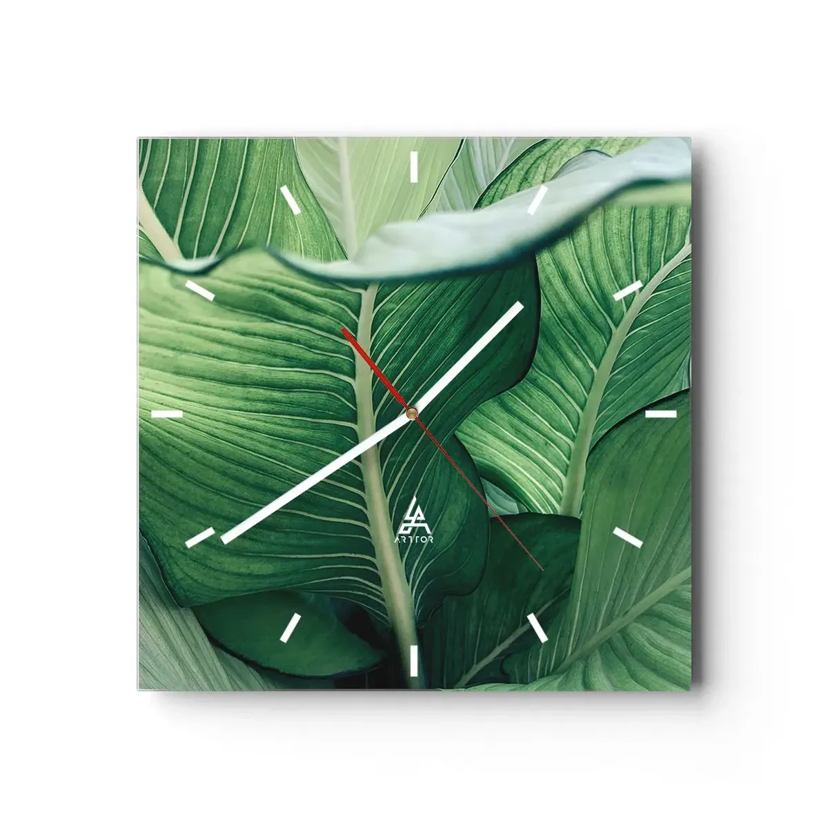 Horloge murale - Pendule murale - Une vie intensément verte - 40x40 cm