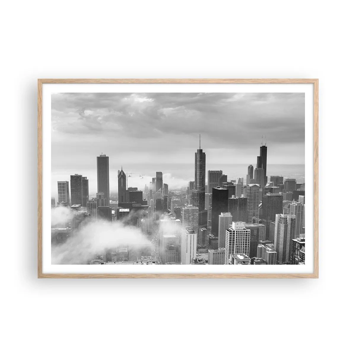 Affiche dans un chêne clair - Poster - Paysage américain - 100x70 cm