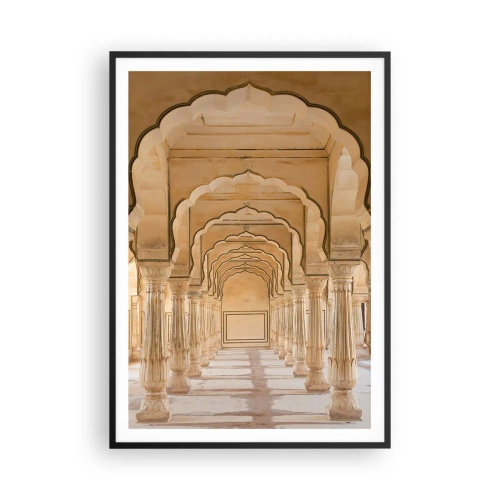 Affiche dans un cadre noir - Poster - Dans le palais du maharaja - 70x100 cm