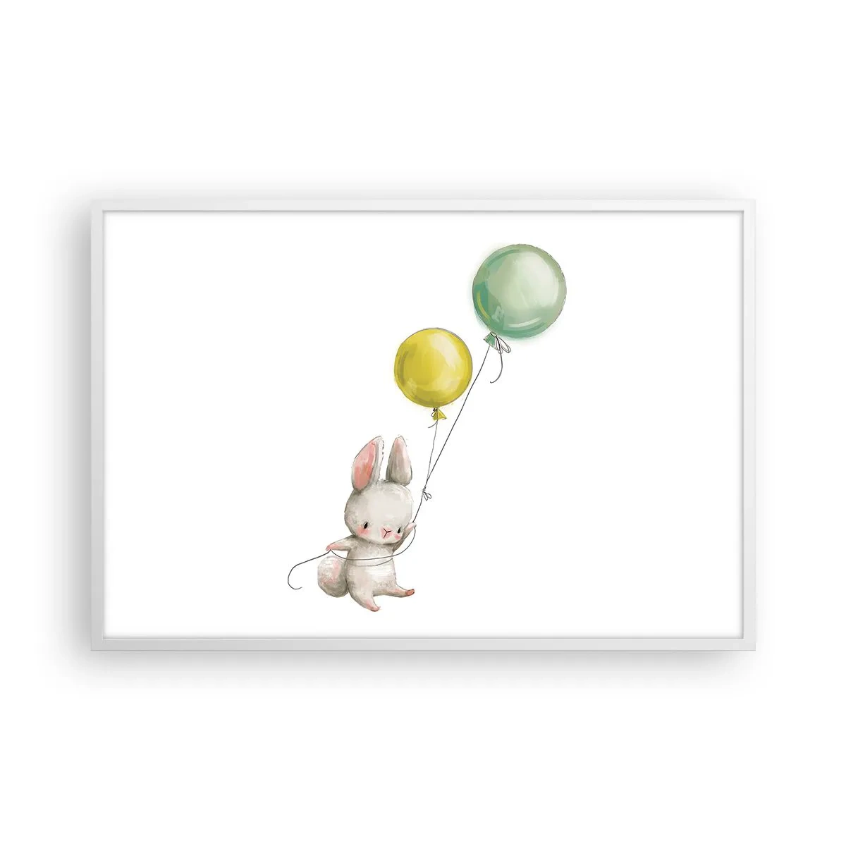 Affiche dans un cadre blanc - Poster - Moi aussi je vole! - 91x61 cm