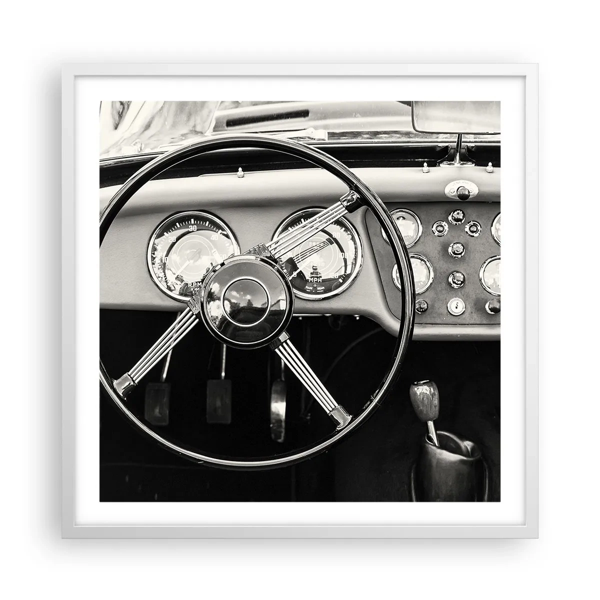 Affiche dans un cadre blanc - Poster - Rêve de collectionneur - 60x60 cm