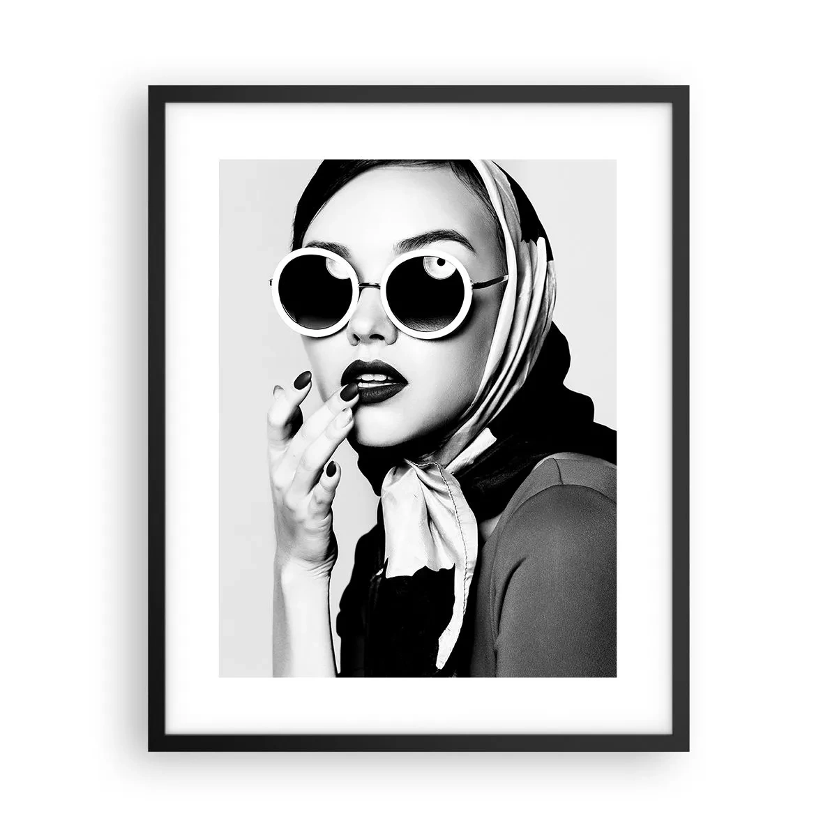 Affiche dans un cadre noir - Poster - Salutations des années 60 - 40x50 cm