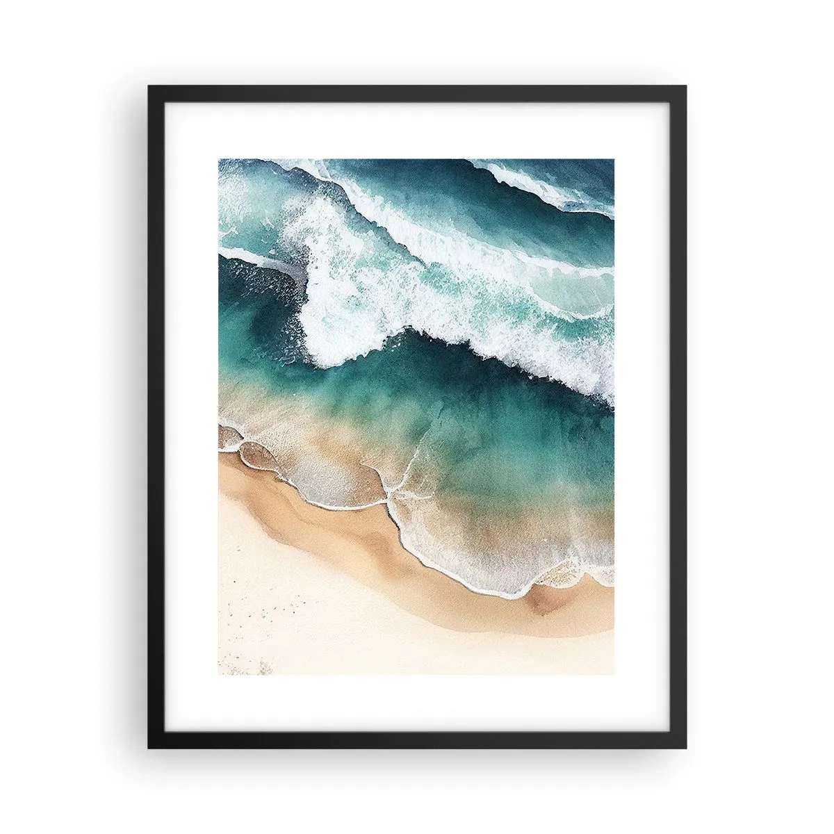 Affiche dans un cadre noir - Poster - La rencontre éternelle - 40x50 cm