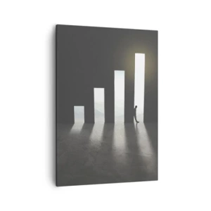 Impression sur toile - Image sur toile - Croissance symbolique sous forme de passages éclairés par la lumière - 50x70cm - Succès – impression - Décoration murale moderne pour le salon et la chambre ARTTOR