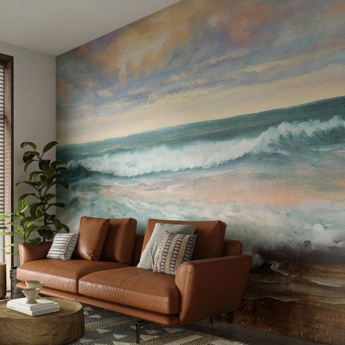 Papier peint sur mesure Autocollant Deluxe - Ici tu adouciras ton âme - Paysage, Mer, Bord de mer