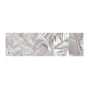 Échantillon de Papier Peint Autocollant Deluxe Sticker - Un tourbillon de plumes - Abstraction, Plume d'oiseau, Graphique - 100x30 cm