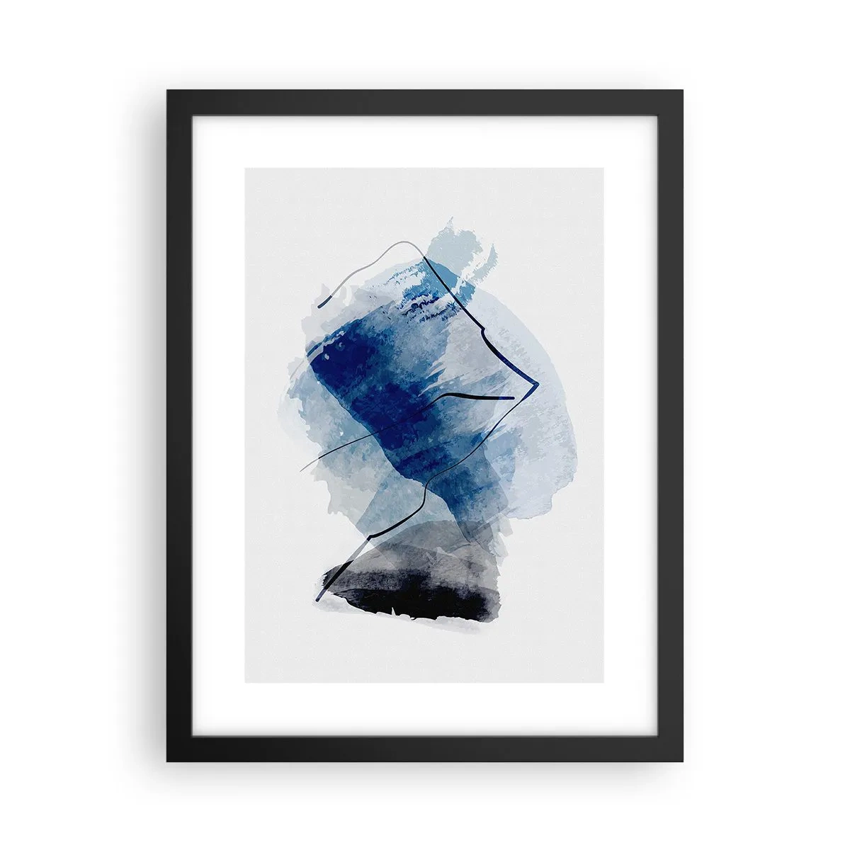 Affiche dans un cadre noir - Poster - Montagne de glace - 30x40 cm