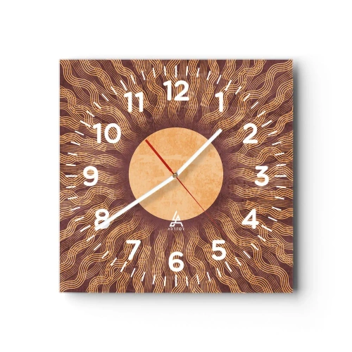 Horloge murale - Pendule murale - Icône du soleil - 40x40 cm