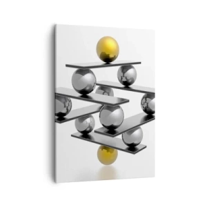 Impression sur toile - Image sur toile - Balance d'or et d'argent - 50x70 cm