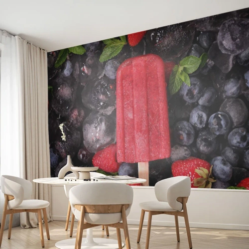 Papier Peint Photo Premium Canvas - Le goût d’un été chaud - Glace, Fruit, Santé - 400x280 cm