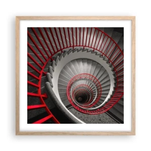 Affiche dans un chêne clair - Poster - Amusement architectural - 50x50 cm