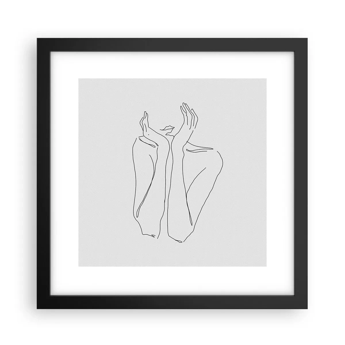 Affiche dans un cadre noir - Poster - De quoi rêvent les femmes - 30x30 cm