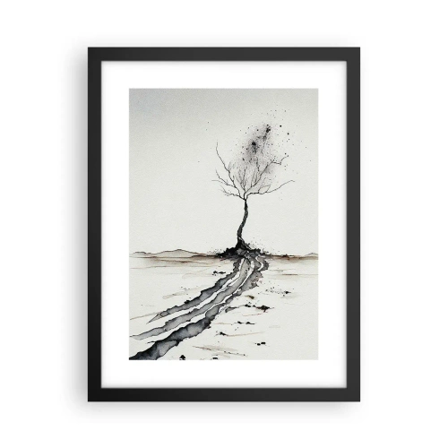 Affiche dans un cadre noir - Poster - Mélancolie hivernale - 30x40 cm