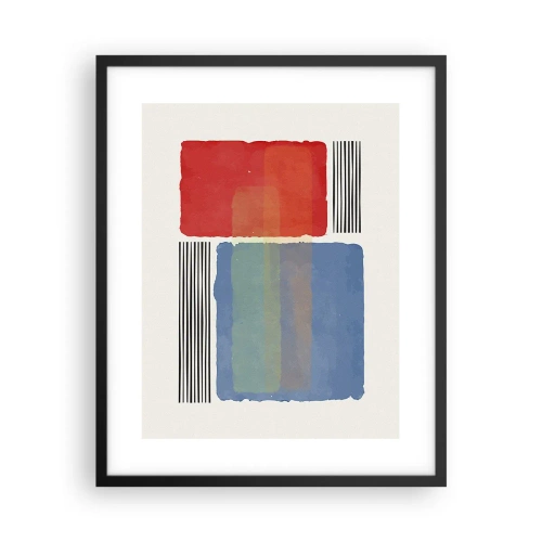 Affiche dans un cadre noir - Poster - Esprit et lettre de la géométrie - 40x50 cm