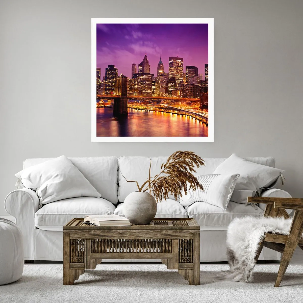 Affiche - Poster - Manhathann or violet - 30x30 cm