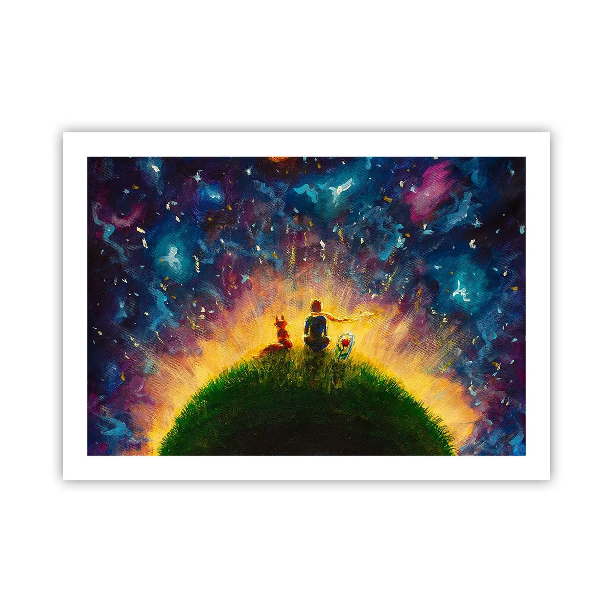 Affiche - Poster - Amour et amitié - le monde entier - 70x50 cm