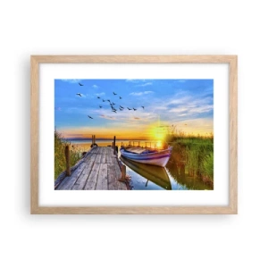 Affiche dans un chêne clair - Poster - Au revoir, à demain - 40x30 cm