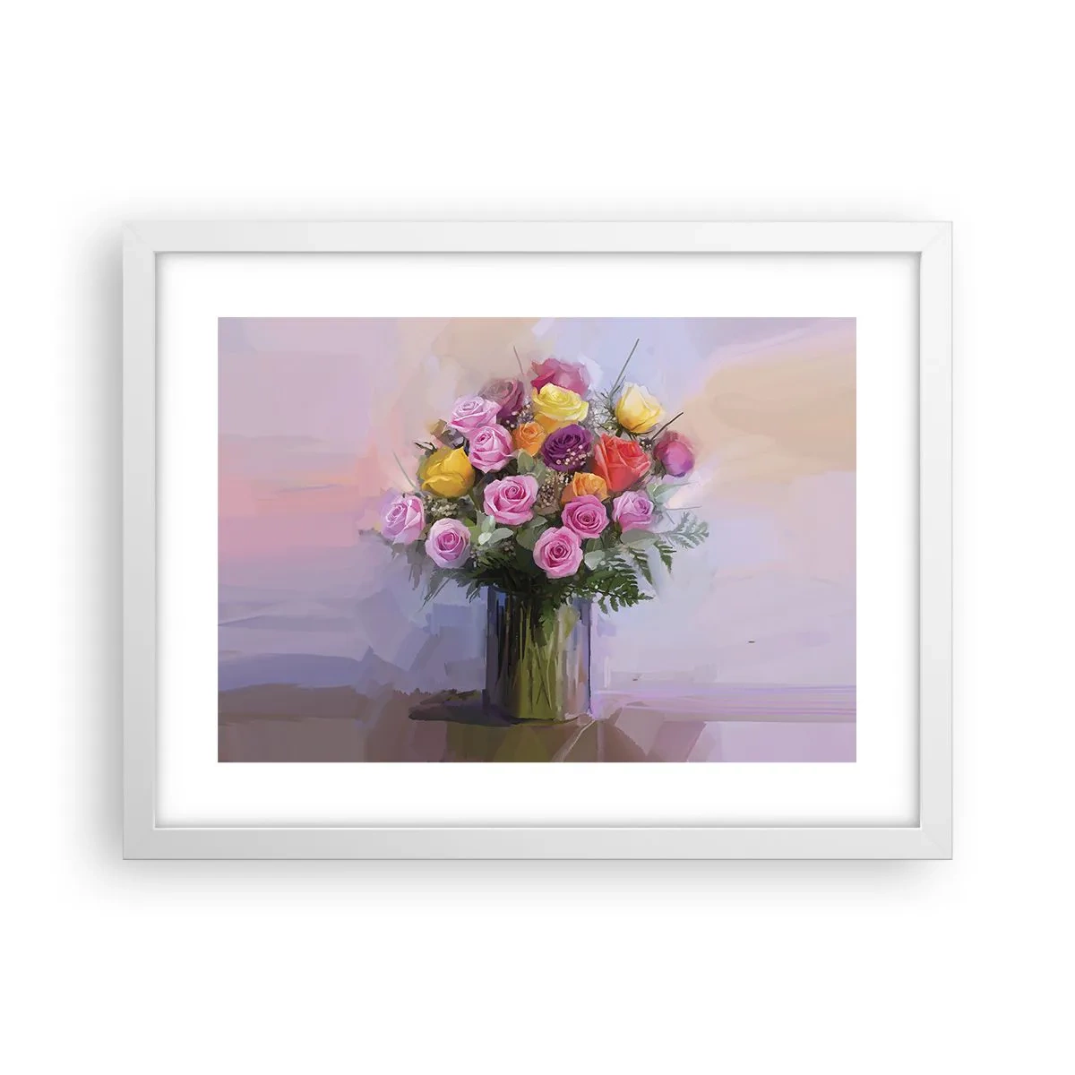 Affiche dans un cadre blanc - Poster - Beauté conservée - 40x30 cm