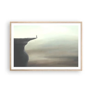 Affiche dans un chêne clair - Poster - Tout en haut, bien entendu! - 91x61 cm