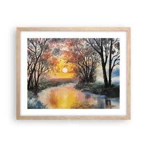 Affiche dans un chêne clair - Poster - Climats de printemps - 50x40 cm