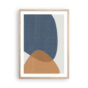 Affiche dans un chêne clair - Poster - Ovales et influences - 50x70 cm