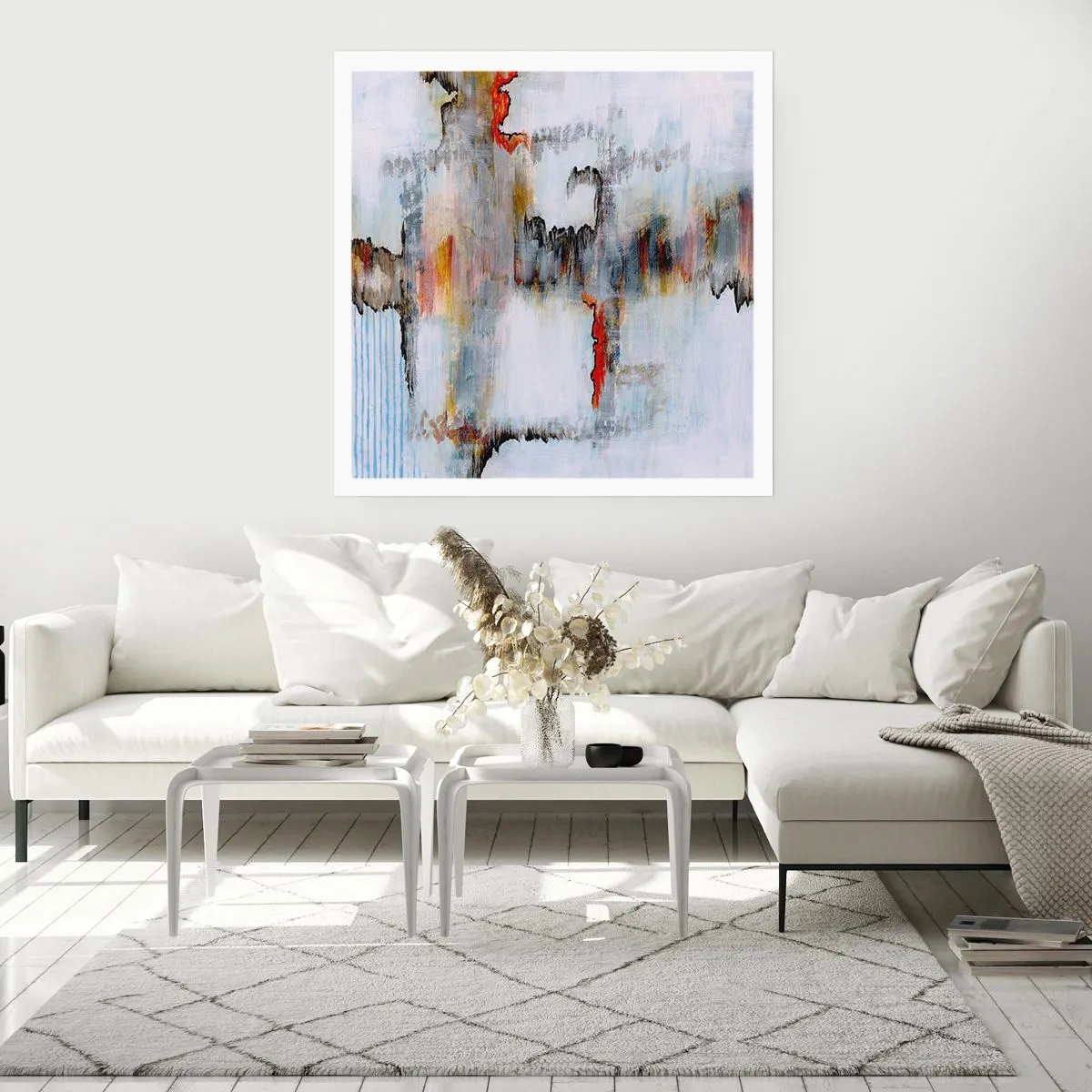 Affiche - Poster - Un bâton sur l'eau - 60x60 cm