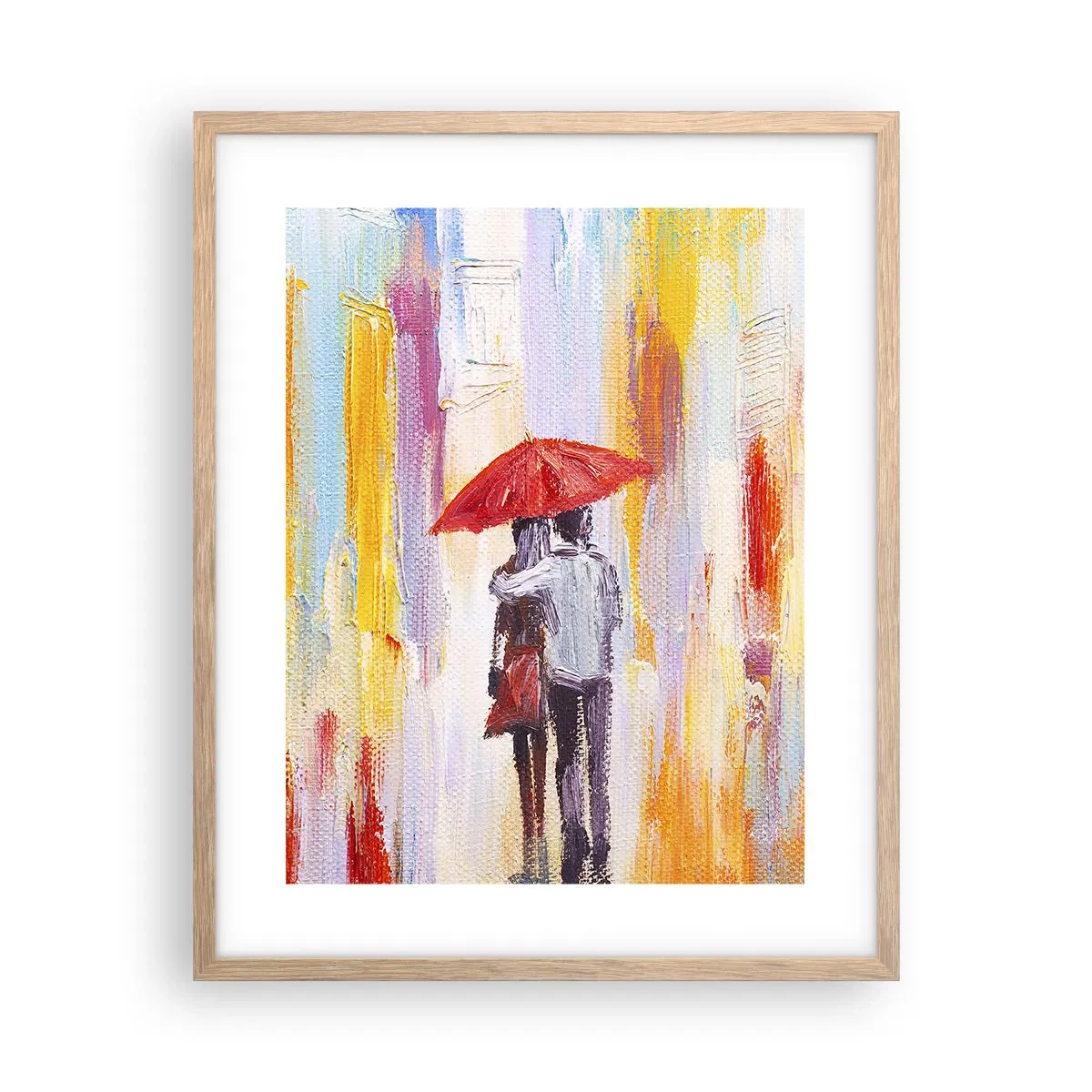 Affiche dans un chêne clair - Poster - Qu'il pleuve encore - 40x50 cm