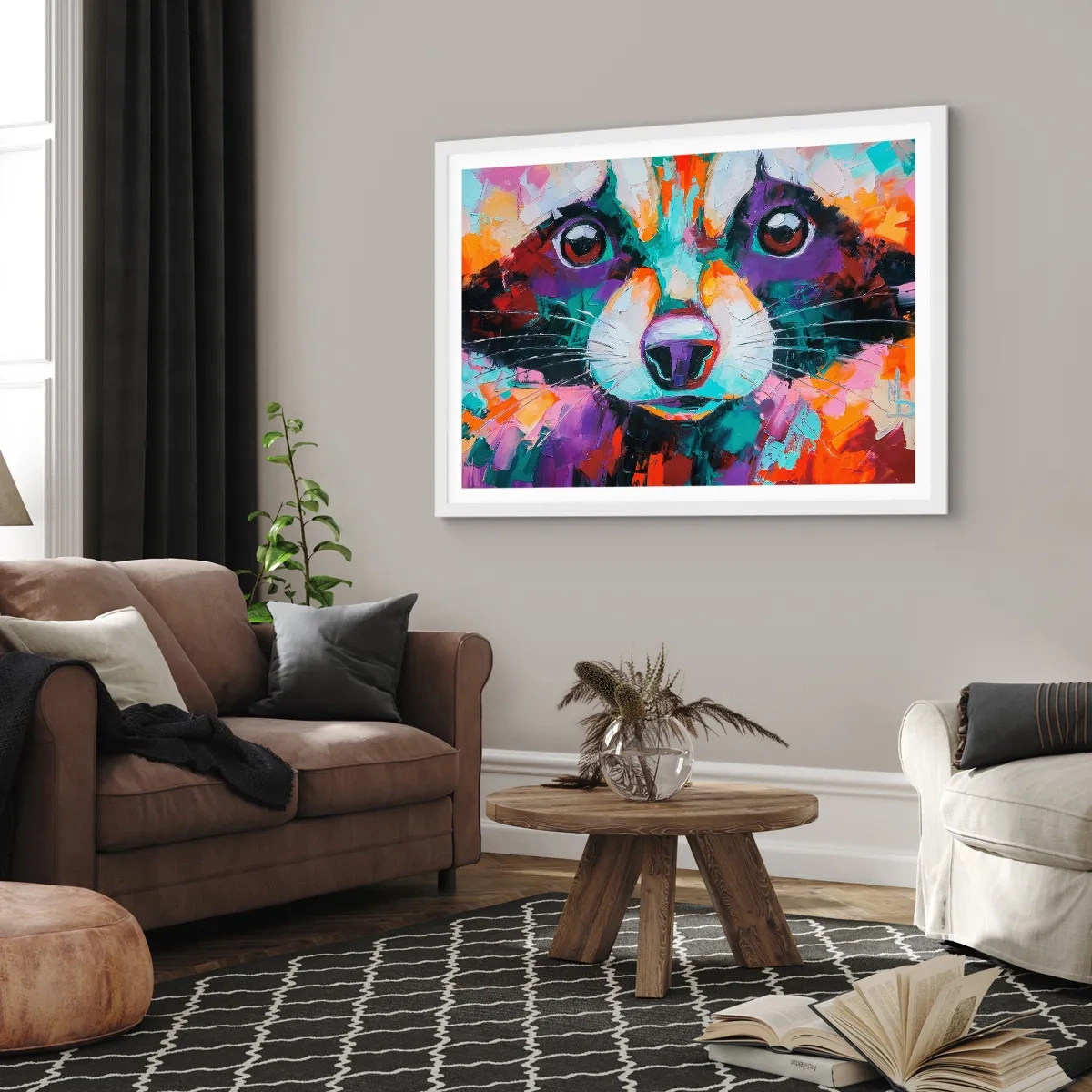 Affiche dans un cadre blanc - Poster - Uniquement de belles émotions - 100x70 cm