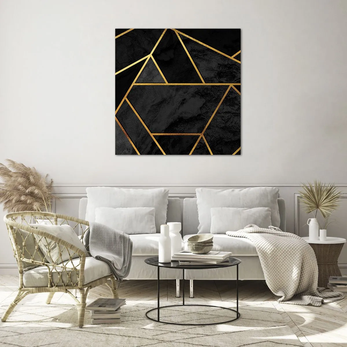 Impression sur verre - Image sur verre - Obscurité et éclat - 70x70 cm