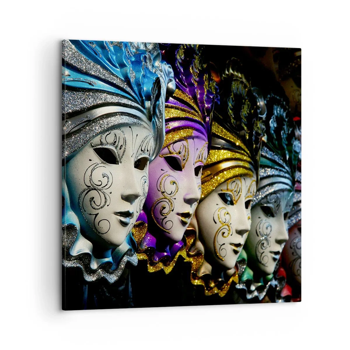 Impression sur toile - Image sur toile - Mystère en or et argent - 50x50 cm