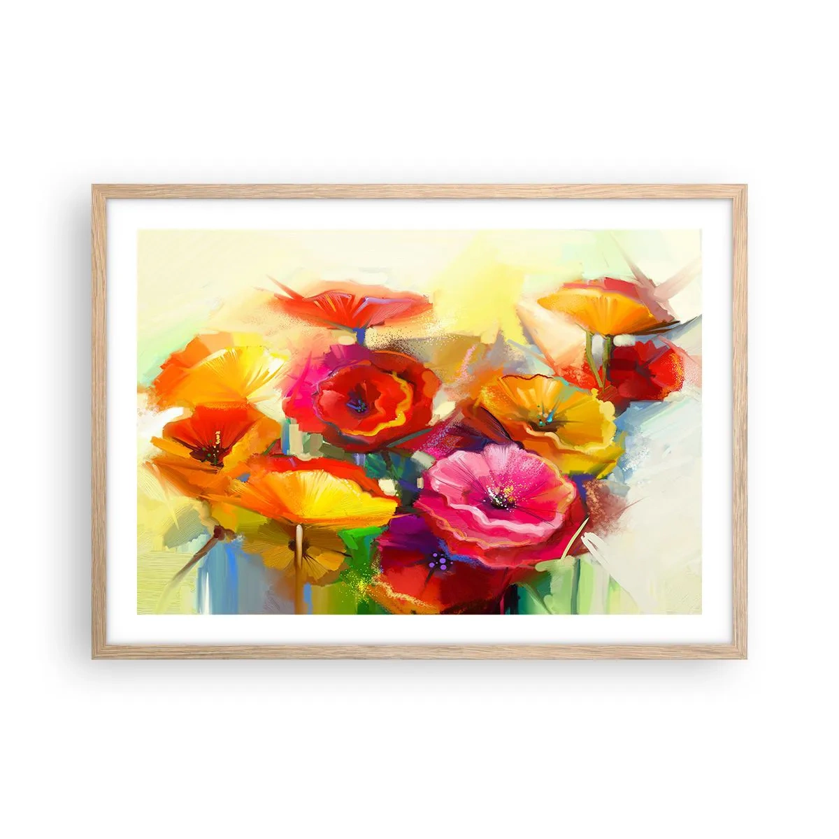 Affiche dans un chêne clair - Poster - Pas seulement rouge - 70x50 cm